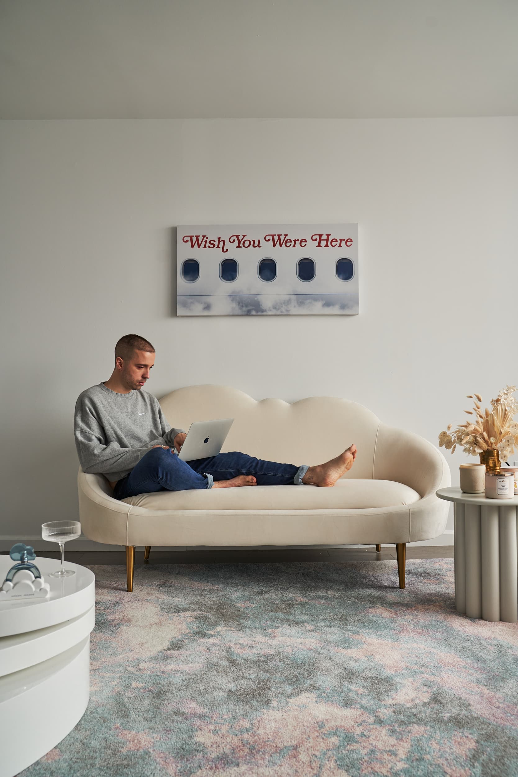 450-Square-Foot Cloud-Themed NYC Studio Apartment Tour